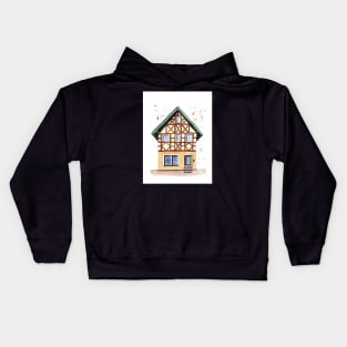 half-timbered house in Germany Kids Hoodie